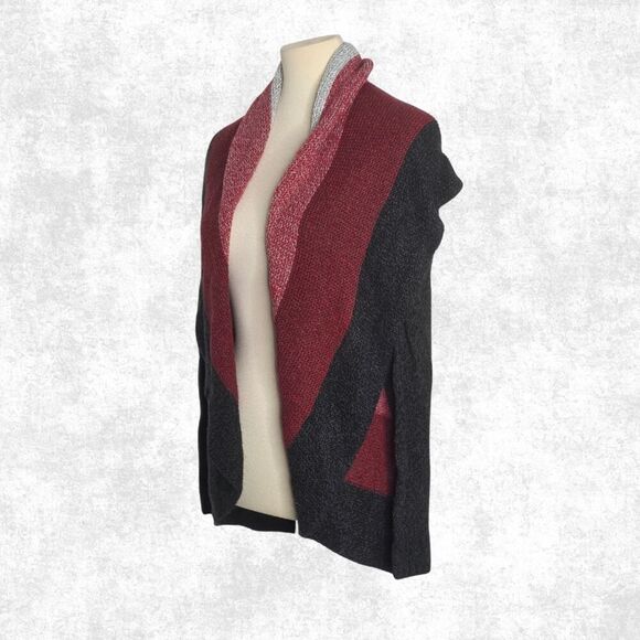 New Direction Striped Open Front Cardigan – Size M –  Gothcore / Cozy Academia - Picture 3 of 4